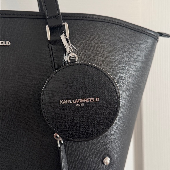 Karl Lagerfeld Black Floral Tote Bag - Picture 3 of 13